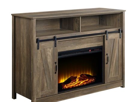 Tobias - Fireplace - Rustic Oak Finish - 38  For Discount