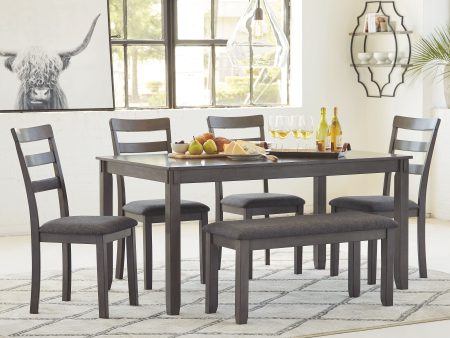 Bridson - Gray - RECT DRM Table Set (Set of 6) Discount