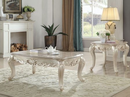 Gorsedd - Coffee Table - Marble & Antique White Online