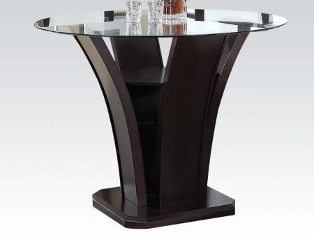 Malik - Counter Height Table - Espresso & Clear Glass on Sale