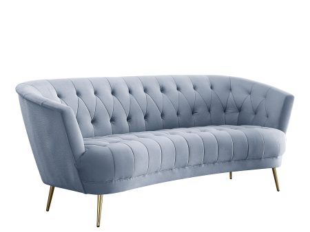 Bayram - Sofa - Light Gray Velvet Online Sale