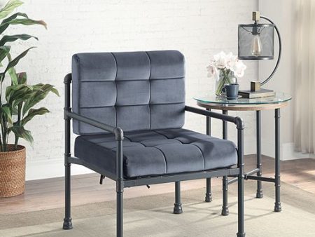 Brantley - Chair - Gray Velvet & Sandy Gray Finish Supply