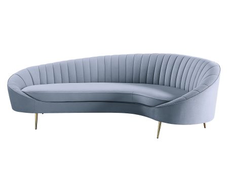 Ballard - Sofa - Light Gray Velvet Online now