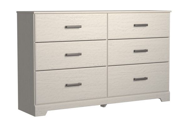 Stelsie - White - Six Drawer Dresser Discount