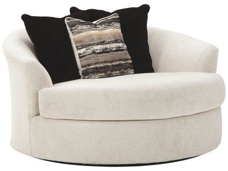 Cambri - Snow - Oversized Round Swivel Chair Supply