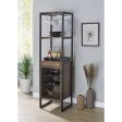 Narik - Wine Cabinet - Weathered Oak Discount