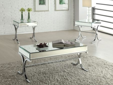 Yuri - Coffee Table - Mirrored Top & Chrome Online now