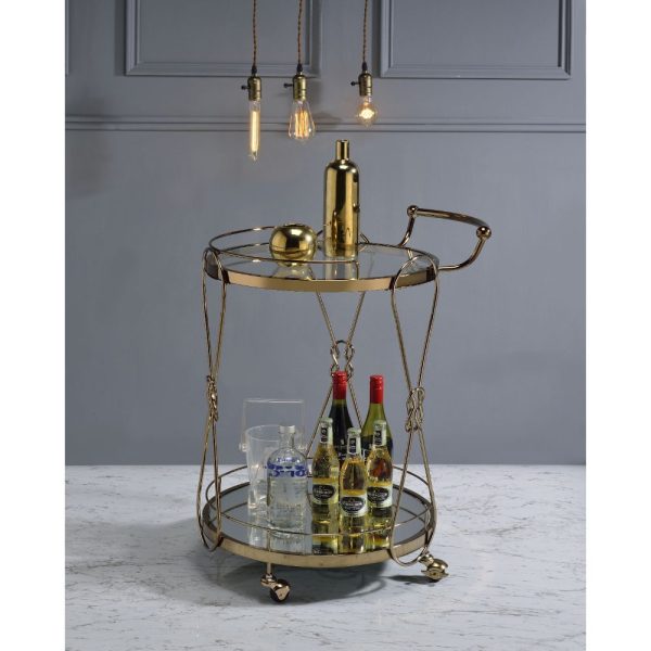 Zekera - Serving Cart - Champagne Discount