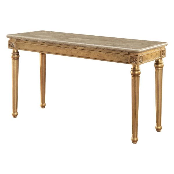 Daesha - Accent Table - Marble & Antique Gold Supply