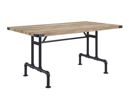 Edina - Dining Table - Oak & Sandy Black Finish Sale