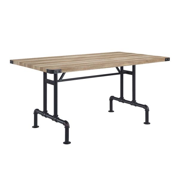 Edina - Dining Table - Oak & Sandy Black Finish Sale