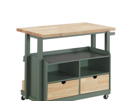 Harper - Kitchen Cart - Natural & Green Online Hot Sale