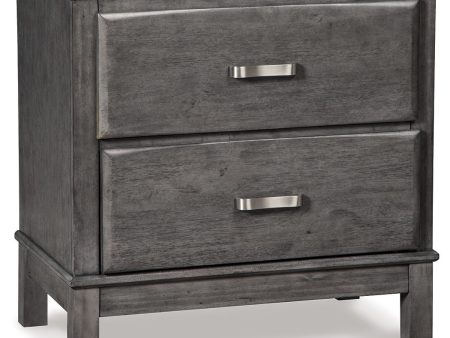 Caitbrook - Gray - Two Drawer Night Stand For Sale