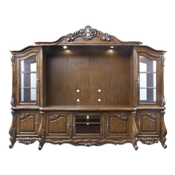 Latisha - Entertainment Center - Antique Oak Finish Online Sale