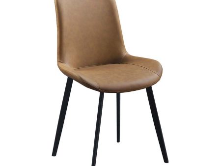 Abiram - Side Chair (Set of 2) - Brown PU For Sale