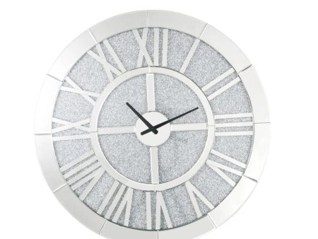 Nowles - Wall Clock - Mirrored & Faux Stones Online