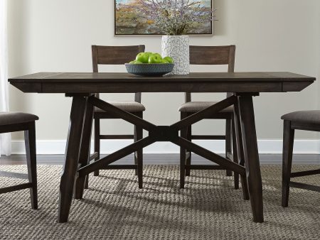 Double Bridge - Gathering Table Set - Dark Brown For Cheap