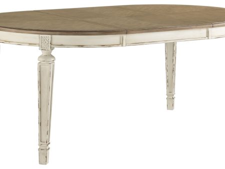 Realyn - Chipped White - Oval Dining Room Extension Table Fashion