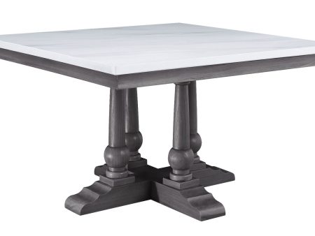 Yabeina - Dining Table - Marble Top & Gray Oak Finish - 30  Sale