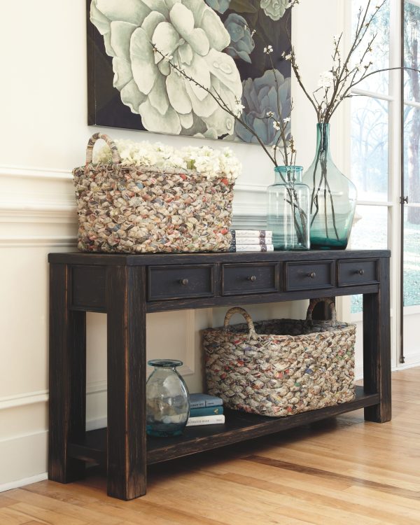 Gavelston - Black - Sofa Table Online Hot Sale