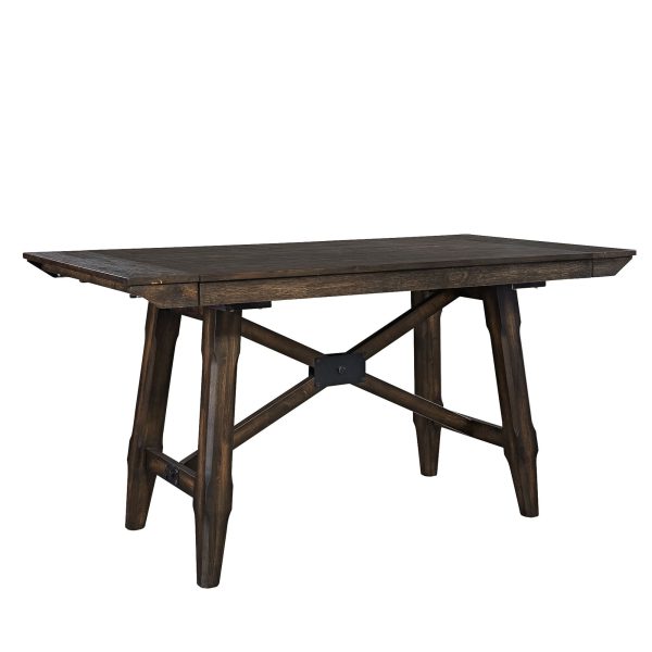 Double Bridge - Gathering Table Set - Dark Brown For Cheap