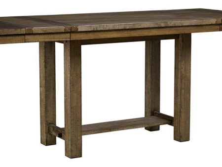 Moriville - Grayish Brown - Rectangular Dining Room Counter Extension Table For Discount