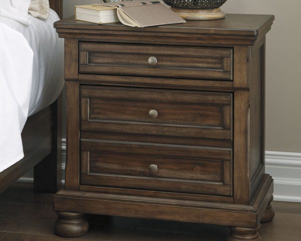 Flynnter - Medium Brown - Two Drawer Night Stand Fashion