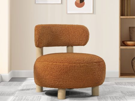 Zonie - Boucle Upholstered Barrel Back Accent Chair Supply