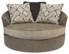 Abalone - Chocolate - Oversized Swivel Accent Chair Supply