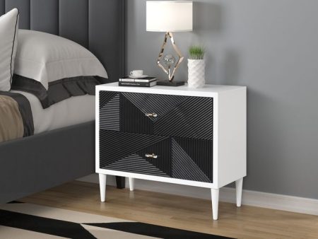 Dubni - Accent Table - White & Black Finish Cheap