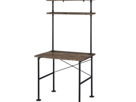 Ensata - Writing Desk - Rustic Oak & Black Finish on Sale