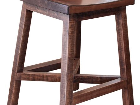 Pueblo - Wooden Seat & Base Stool (Set of 2) For Cheap