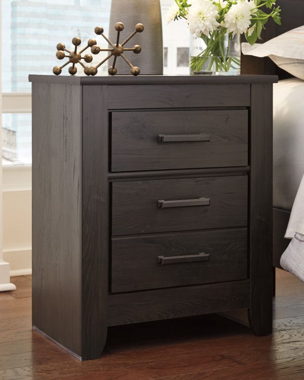 Brinxton - Charcoal - Two Drawer Night Stand Cheap