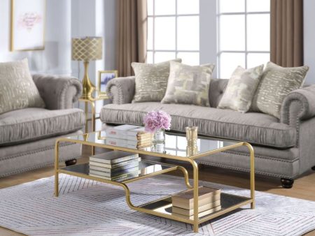 Astrid - Coffee Table - Gold & Mirror Supply