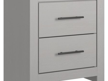 Cottonburg - Light Gray   White - Two Drawer Night Stand Supply