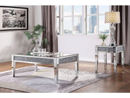 Noralie - Coffee Table - Mirrored & Faux Diamonds - Glass Online Sale