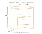 Bellaby - Whitewash - One Drawer Night Stand Fashion