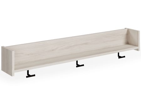 Socalle - Light Natural - Wall Mounted Coat Rack w Shelf Sale