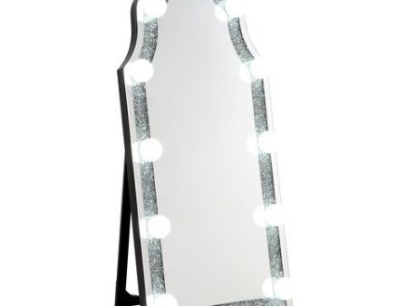 Noralie - Accent Floor Mirror - Mirrored & Faux Diamonds - Wood For Sale