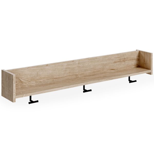 Oliah - Natural - Wall Mounted Coat Rack w Shelf Online