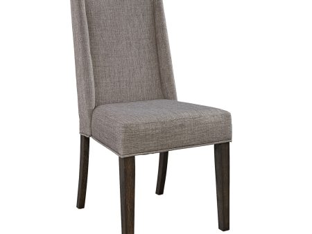 Double Bridge - Upholstered Side Chair - Dark Brown For Cheap