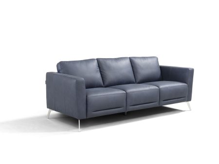 Astonic - Sofa - Blue Leather For Sale