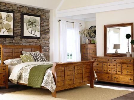 Grandpas Cabin - Sleigh Bedroom Set For Discount