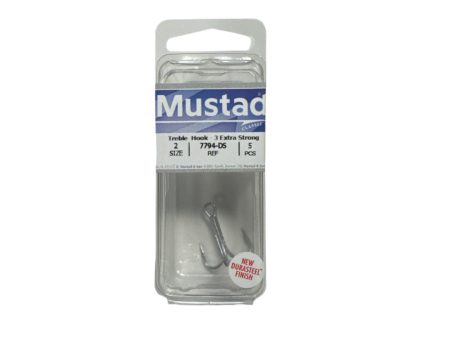 Mustad Treble Hook Size 2 on Sale