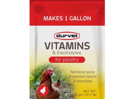 Durvet Vitamins & Electrolytes for Poultry, 5 gm Online now